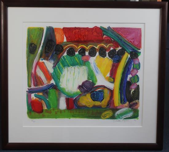 § Gillian Ayres (1930-) Greenwells Glory 1999, 20.5 x 24in.